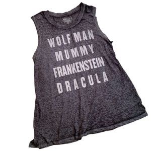 Universal Studios Monsters Gray Tank Size Medium